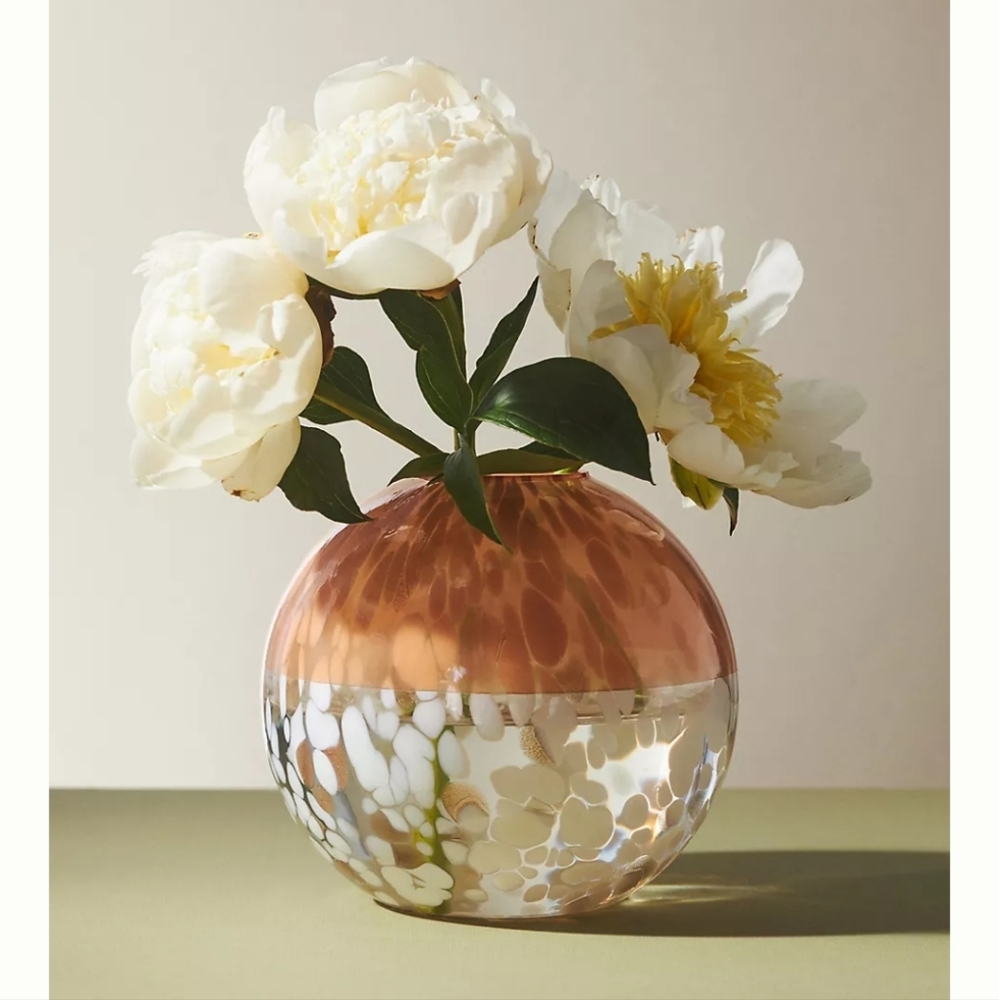 Anthropologie Bella Art Vase - peach